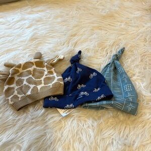 0-3 month gender neutral hat bundle